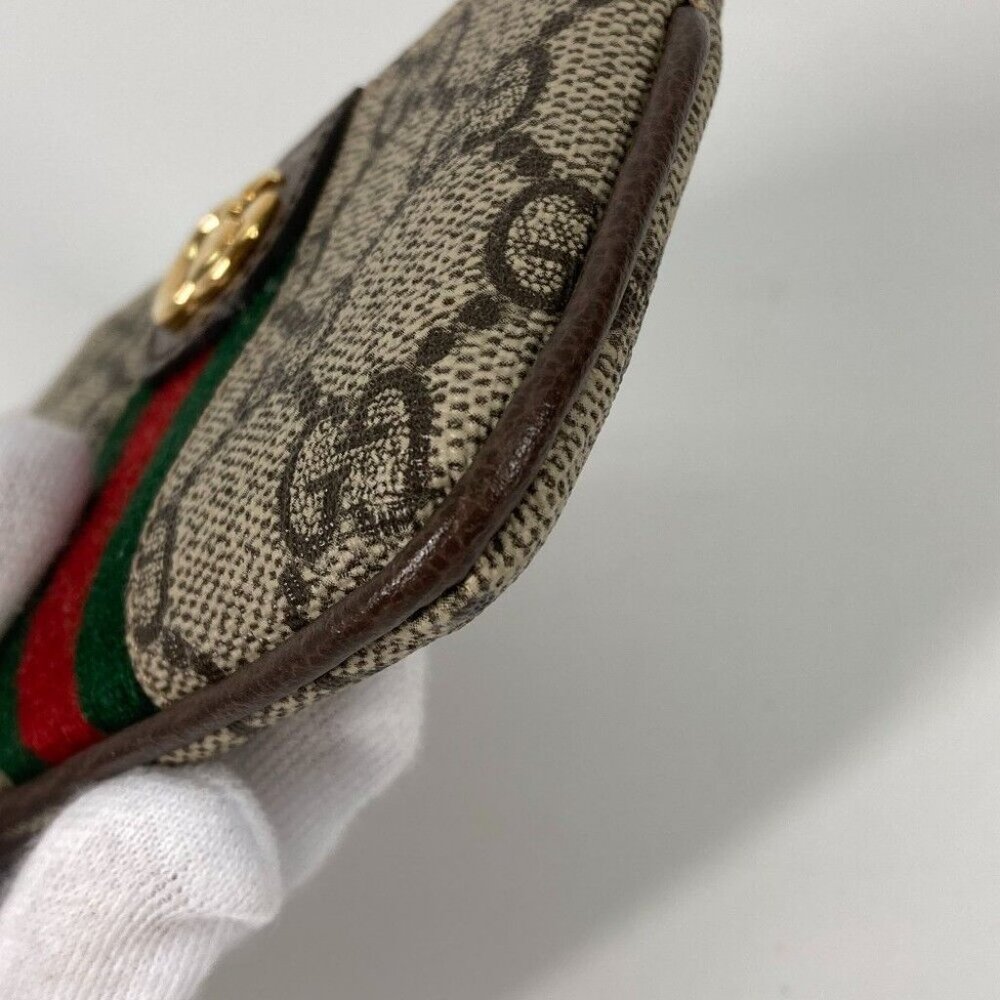GUCCI GG Supreme Ofidia coin purse Wallet with key hook Key Case - Picture 13 of 14